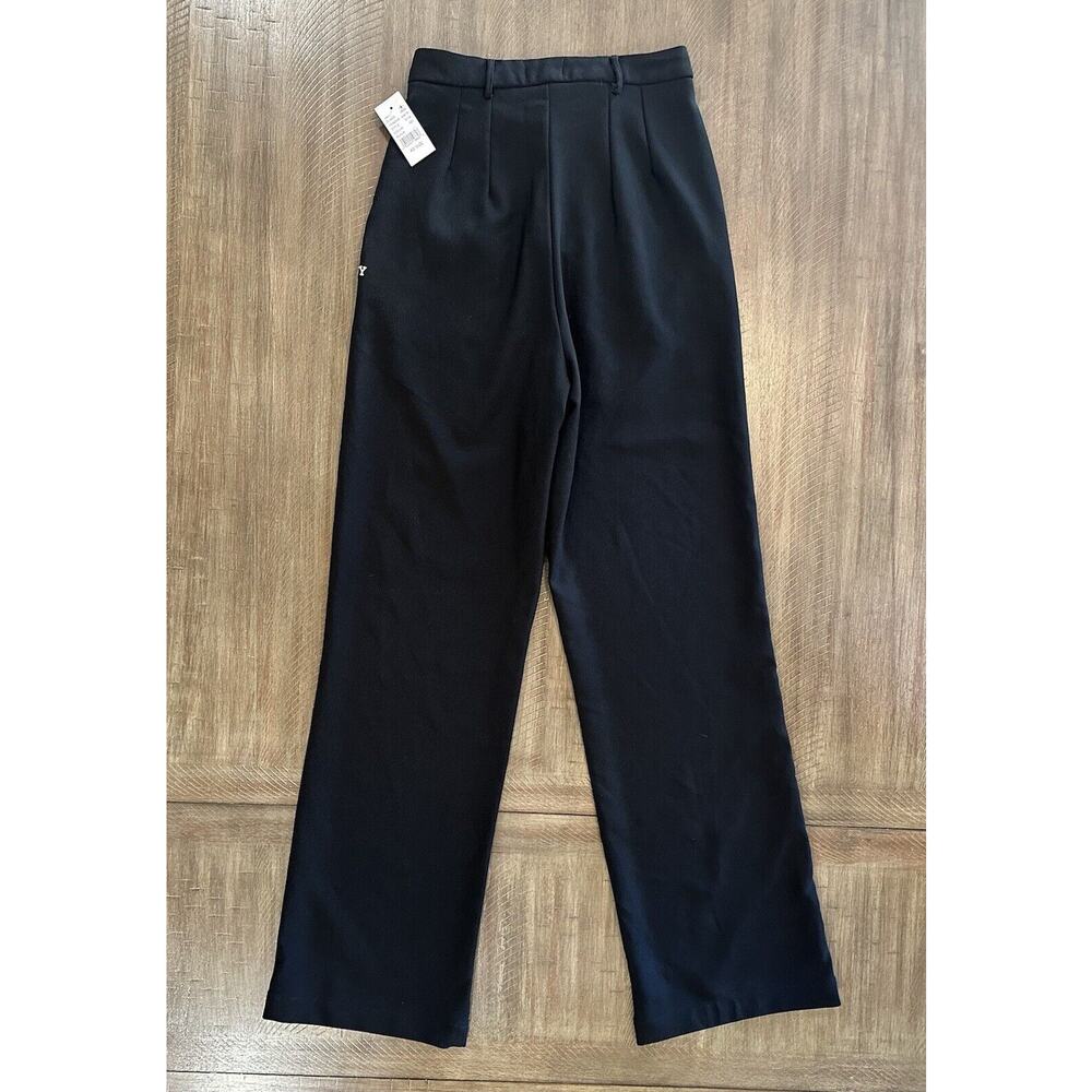 NWT Pacsun Playboy Black Boyfriend Fit Wide Leg Embroidered Bunny Logo Pants XS - Picture 15 of 16